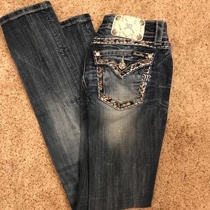 Miss Me signature cuffed straight leg jean